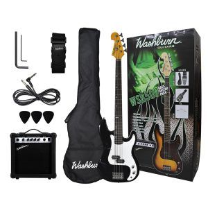 Bajo-WASHBURN-WSB500B-PACK-Electrico-4-Cuerdas-Activo-Negro-Más-Juego-de-Cuerdas-EC-Musika-Quito