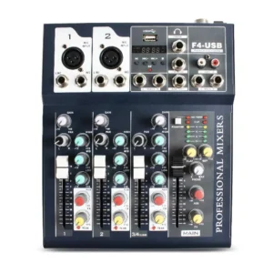Consola FZONE F4 USB 4 Canales 2 XLR + 2 ST USB Bluetooth/ Interfaz