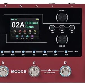 Pedalera MOOER GE150 PRO LIT electrica 200 efectos bateria integrada