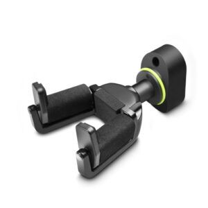 Pedestal GRAVITY GGS01WMB para guitarra de pared con seguro