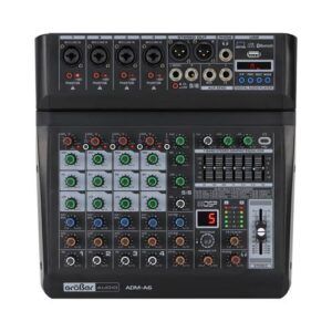 Consola GRÖBER ADM-A6 6 ch ST USB+ Bluetooth + efectos, Streaming